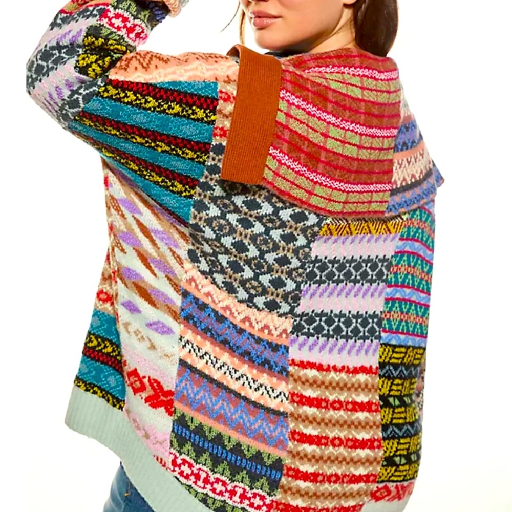 Anthropologie Pilco Abstract Cardigan. NWT. M/L Petite